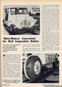 TGR Rail Mokes Magazine Article from 1967